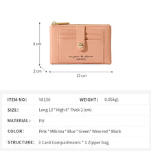 Load image into Gallery viewer, 😍Korea Women Mini Coin Purse Multifunctional Fashion Cute Small Card Holder Wallet