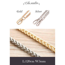 Load image into Gallery viewer, Bag Chain - 6mm Replacement Metal Purse Chain 120cm Shoulder Crossbody Bag Strap Handle with Length Adjustable Ball