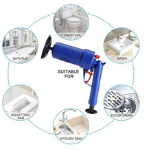 Load image into Gallery viewer, Krafter- 4 in 1Toilet Plunger, HIGH Pressure Air Drain Blaster, Pressure Pump Cleaner Pump Bath Toilets