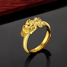 Load image into Gallery viewer, Gold Pixiu Ring For Men And Women [adjustable]
