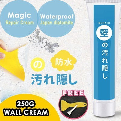 Japan waterproof wall repair paste 250g (with pointed tip + yellow scraper)