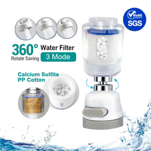 Load image into Gallery viewer, (V2) 360° Rotate 3 Mode Water Filter Faucet Tap -PP Cotton Calcium Sulfite Filter
