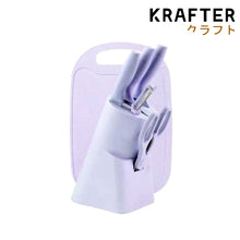 Load image into Gallery viewer, Korea Non-Stick Coating Ceramic Coating Knife Set of 6 + Chopping Board
