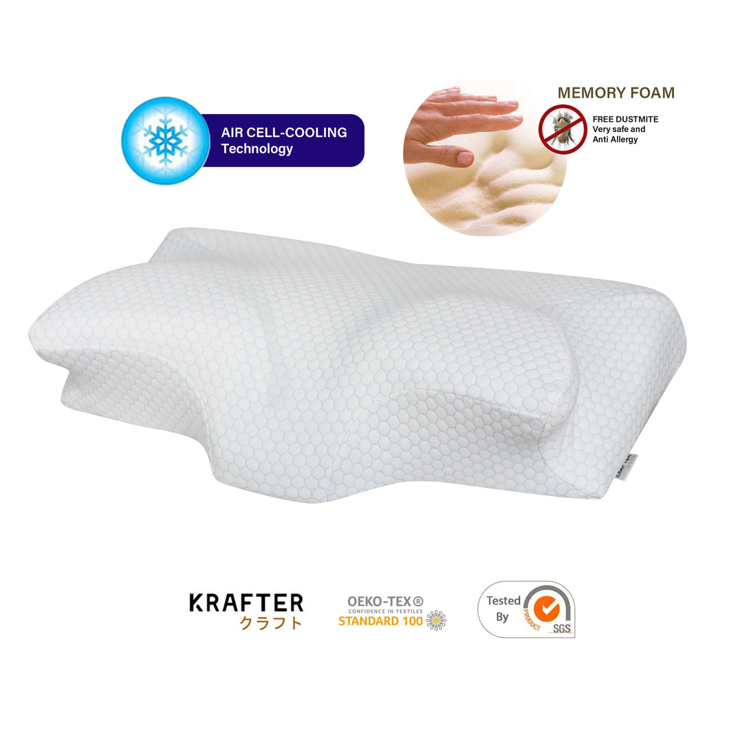 6D Curve Wing Memory Foam Pillow (Cooling Tech)