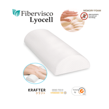 Load image into Gallery viewer, Fibervisco™ Lyocell Half Moon Support Memory Foam Pillow
