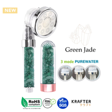 Load image into Gallery viewer, KRAFTER - 3 MODE HIGH PRESSURE CHAKRA CYRSTAL SILVER EDITION SHOWERHEAD
